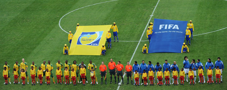 Südafrika bei der Fußballwm 2010 gegen den Irak im WM-Eröffnungsspiel. / AFP PHOTO / VINCENZO PINTO