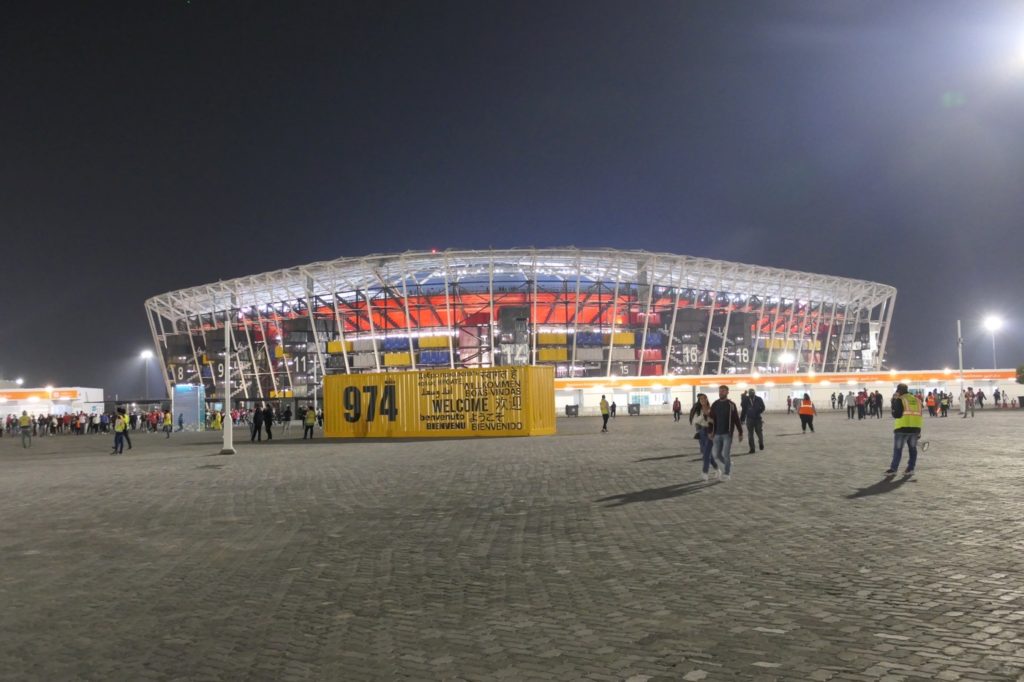 Stadion "974" bzw "Ras Abu Aboud Stadium" in Doha/Katar (Foto: eigene Quelle)