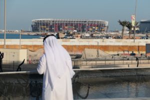 Im Nationalmuseum Katar: Stadion "974" bzw "Ras Abu Aboud Stadium" in Doha/Katar (Foto: eigene Quelle)