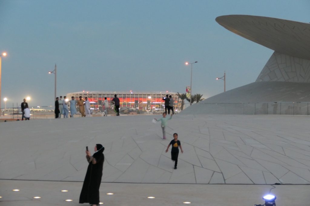 Im Nationalmuseum Katar: Stadion "974" bzw "Ras Abu Aboud Stadium" in Doha/Katar (Foto: eigene Quelle)