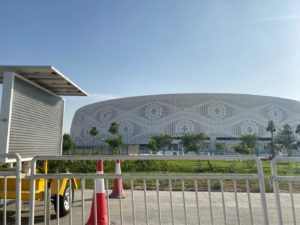 Das Al-Thumama-Stadion südlich von Doha (eigene Fotoquelle)