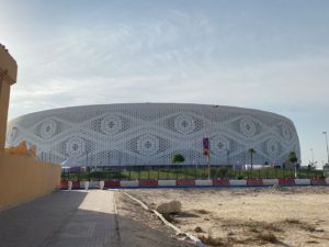 Das Al-Thumama-Stadion südlich von Doha (eigene Fotoquelle)
