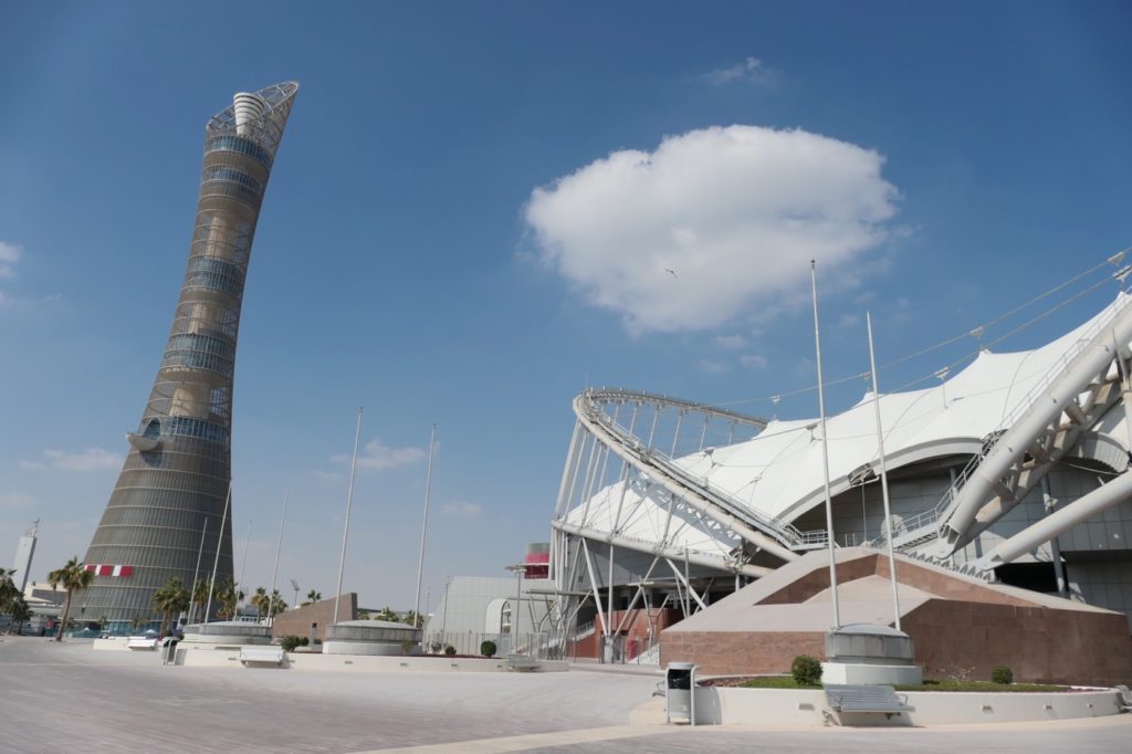 Das Khalifa International WM Stadion 2022 in Doha (eigene Fotoquelle)