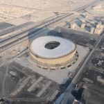 Das neue Lusail Stadion nördlich von Doha/Katar aus der Luft.(Foto: eigene Quelle)