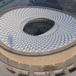 Das neue Lusail Stadion nördlich von Doha/Katar aus der Luft.(Foto: eigene Quelle)