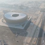 Das neue Lusail Stadion nördlich von Doha/Katar aus der Luft.(Foto: eigene Quelle)