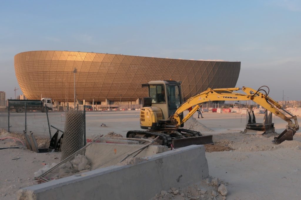 Das Lusail stadion im Dezember 2021 - war noch nicht fertig gestellt (Foto: eigene Quelle)