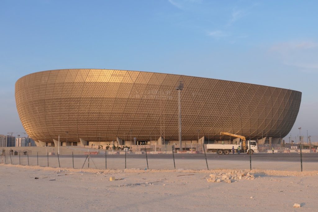 Das Lusail stadion im Dezember 2021 - war noch nicht fertig gestellt (Foto: eigene Quelle)