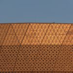 Die goldene Struktur des Lusail Stadions im Sonnenuntergang(Foto: eigene Quelle)