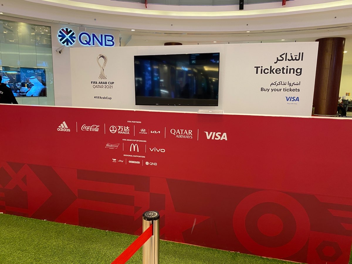 Beim FIFA Arabic Cup wurden die Tickets sogar in den Einkaufsmalls verkauft. Das wird wohl zur WM 2022 nicht passieren (Foto: eigene Quelle)