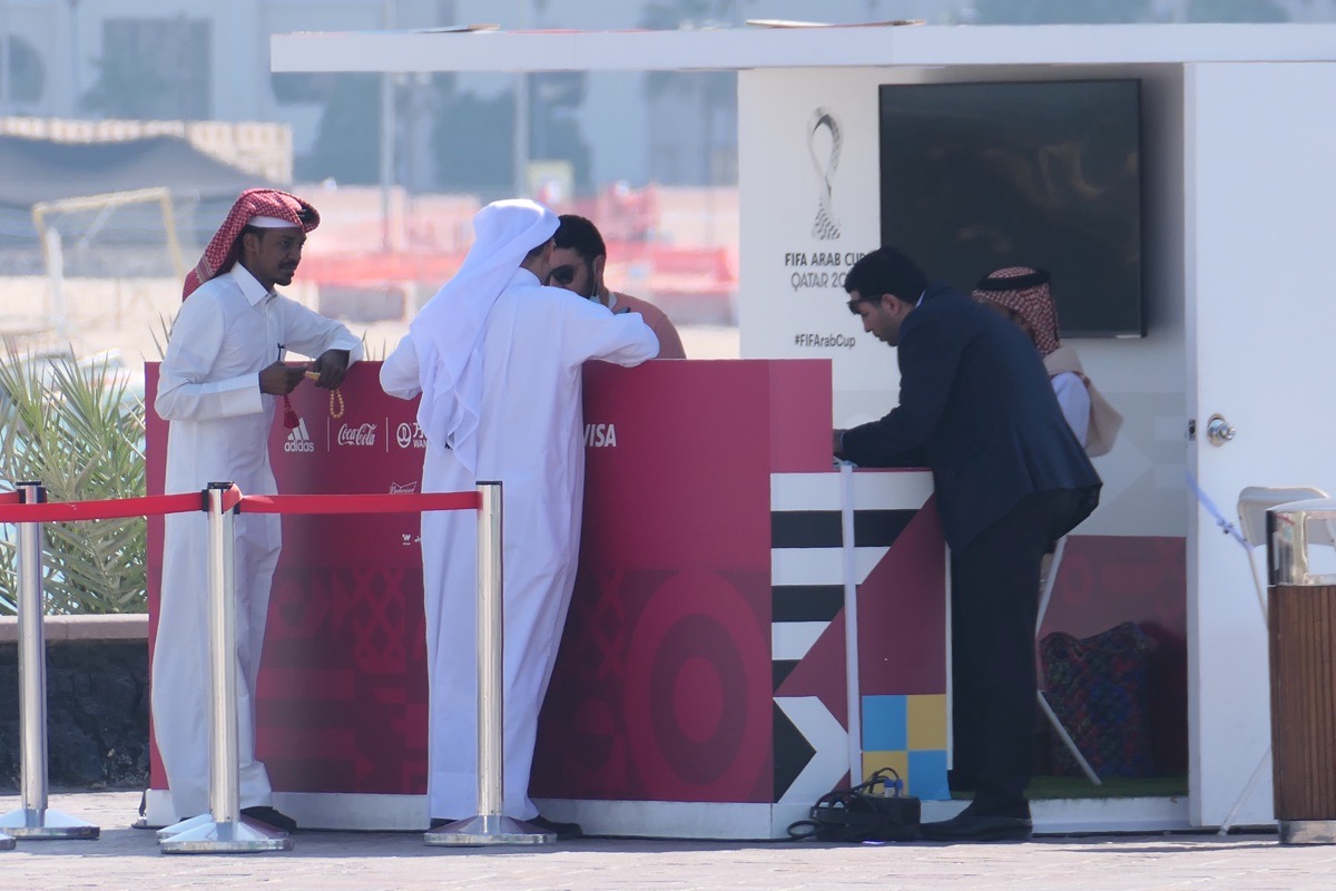 Die WM 2022 Ticket-Schalter in Doha / Katar (eigene Fotoquelle)