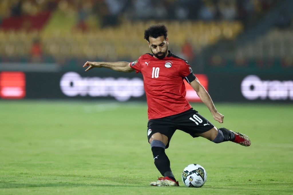 Ägyptens Stürmer Mohamed Salah beim Fußballspiel der Gruppe D des Afrikanischen Nationen-Pokals (AFCON) 2021 zwischen Ägypten und Sudan am 19. Januar 2022. (Foto: Kenzo Tribouillard / AFP)