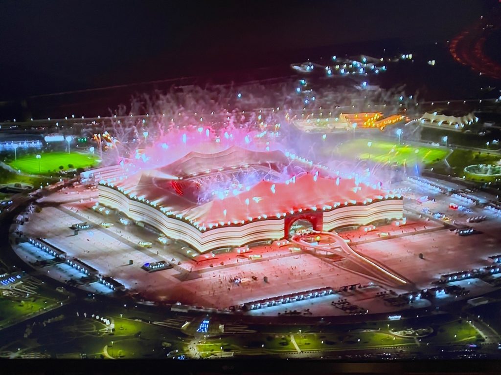 Das Al Bayt WM Stadion beim Finale des FIFA Arabic Cup 2021