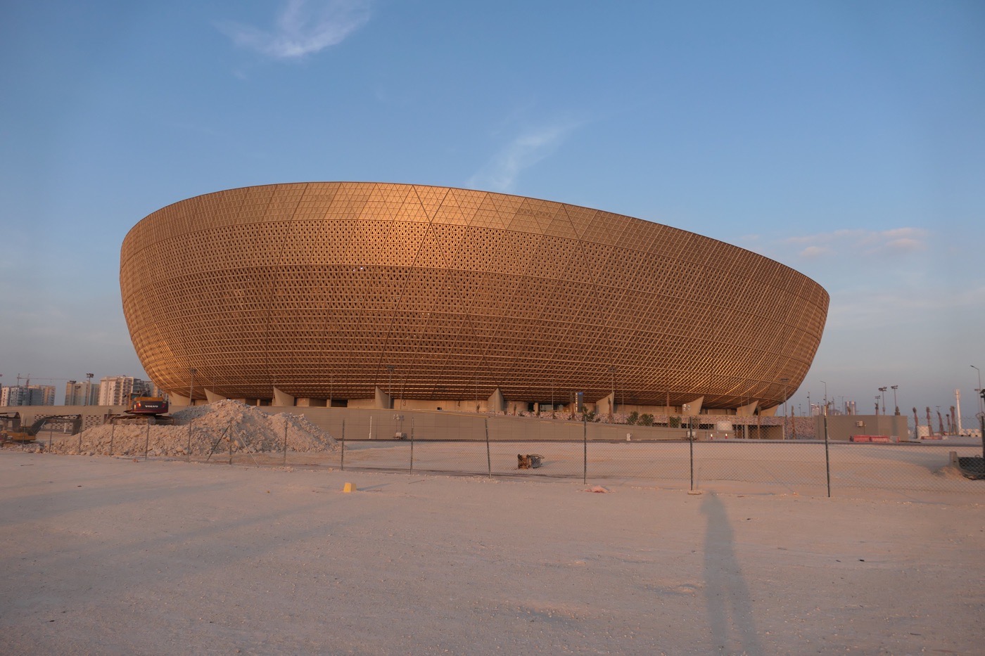 Im goldenen Lusail Stadion in Doha wird das WM-Finale gespielt (eigene Fotoquelle)