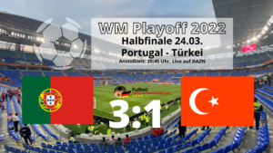 3:1 Portugal gegen die Türkei