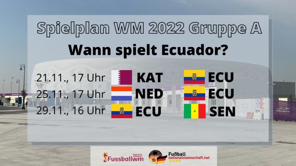 Wann spielt Ecuador bei der WM 2022?