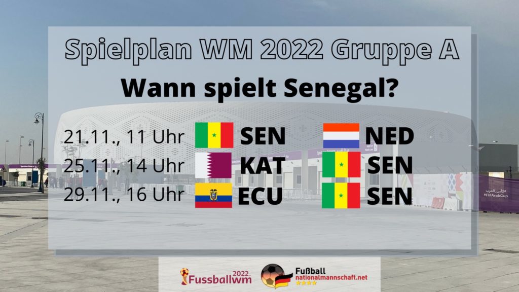 Wann spielt Senegal bei der WM 2022?