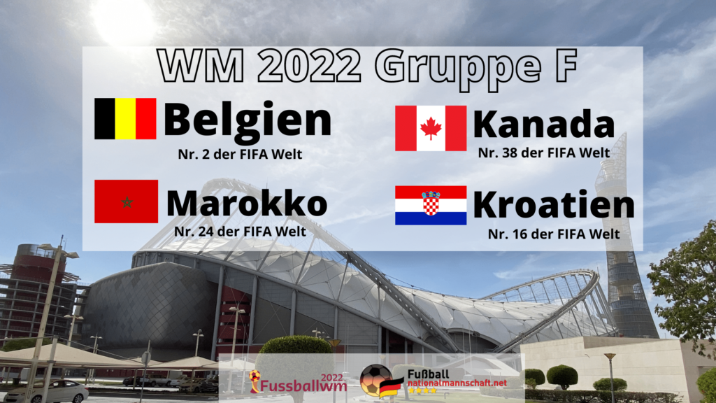 Wer spielt in der WM Gruppe F bei der Fußball WM 2022?