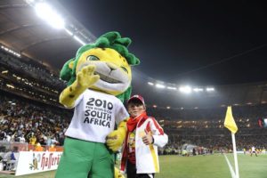 WM 2010 Maskottchen Zakumi in Südafrika (Foto AFP)