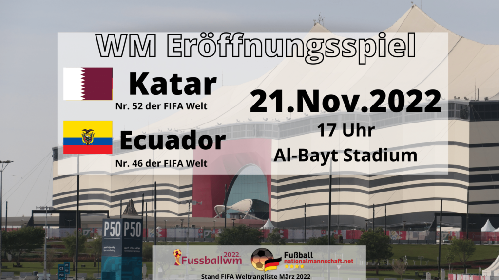 WM 2022 Eröffnungsspiel Katar gegen Ecuador