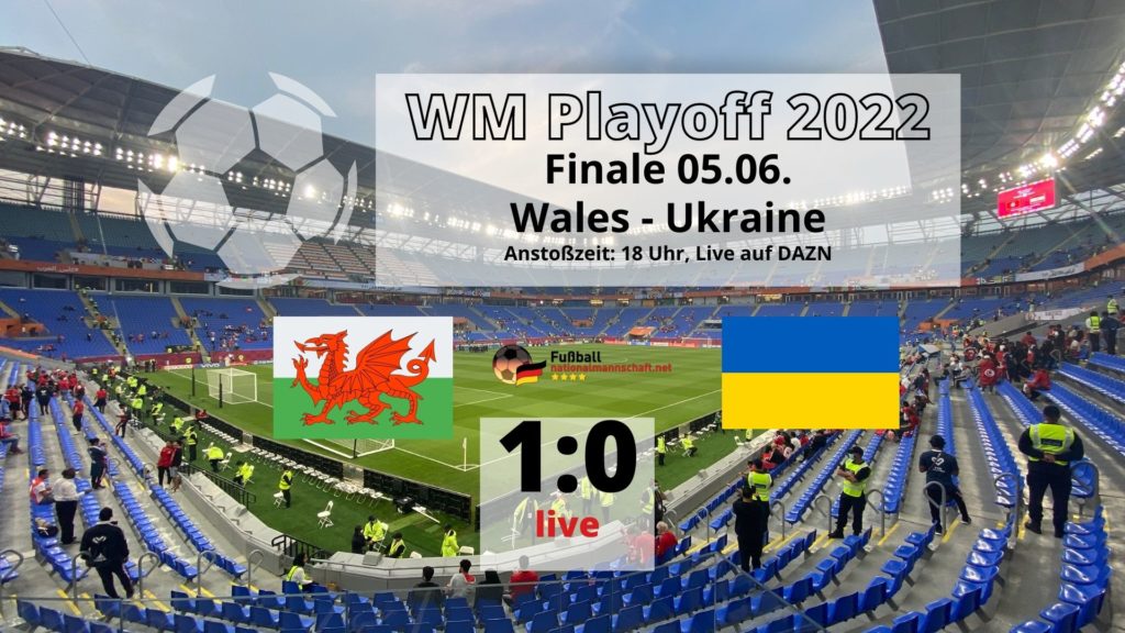 Wales führt 1:0 gegen die Ukraine