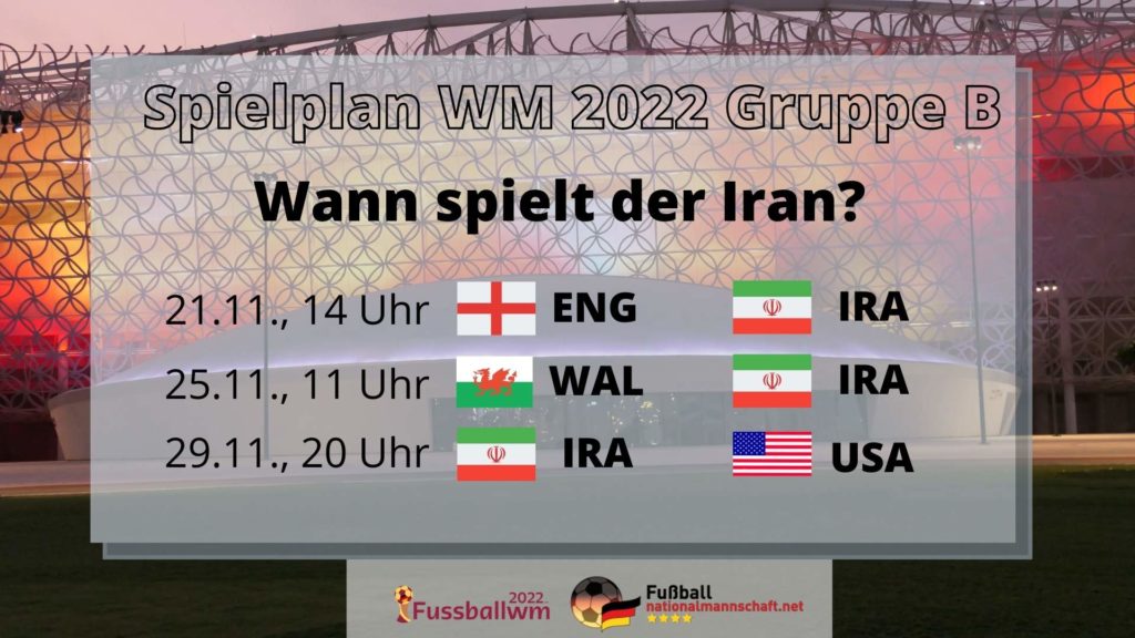 Wann spielt der Iran bei der WM 2022?