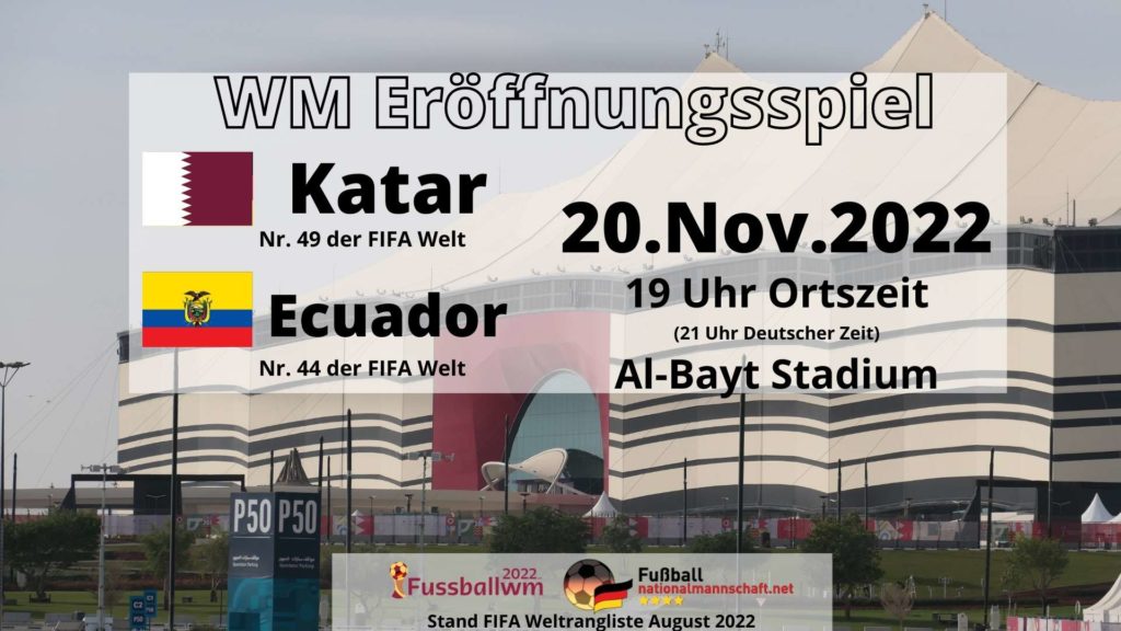 WM 2022 Eröffnungsspiel Katar gegen Ecuador