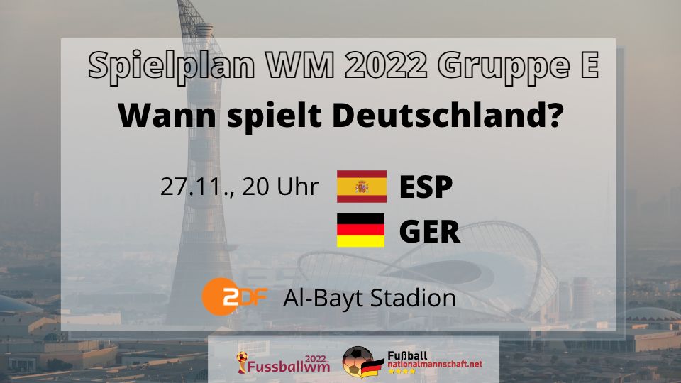 Deutschland-Spiele bei der WM 2022 – 2.Spieltag Deutschland gegen Spanien (ZDF live)