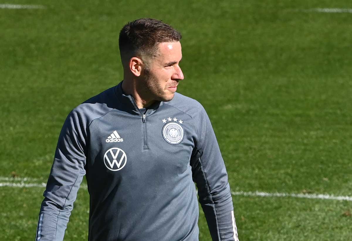 Christian Günter beim DFB Training vor der EM 2021. (Photo by Christof STACHE / AFP)