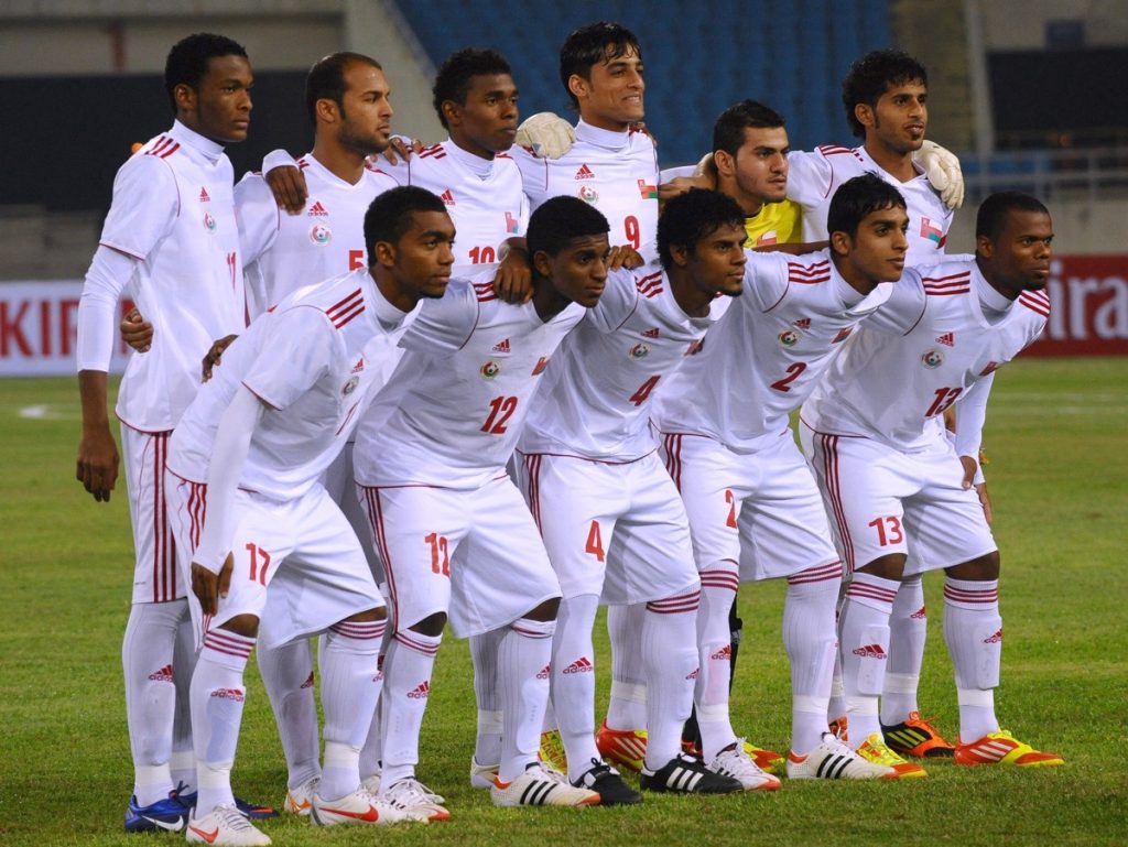 Omans Nationalspieler - am 16.11. in einem Testspiel gegen Deutschland (Foto von HOANG DINH NAM / AFP)