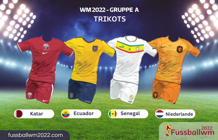 WM 2022 Gruppe A Trikots