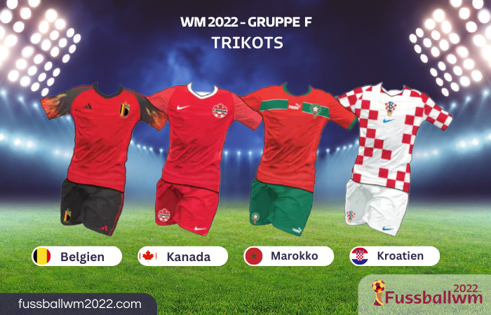 WM 2022 Gruppe F Trikots