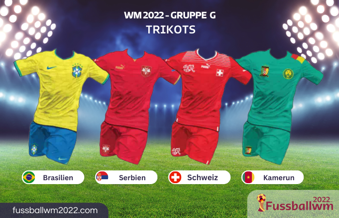 WM 2022 Gruppe G Trikots
