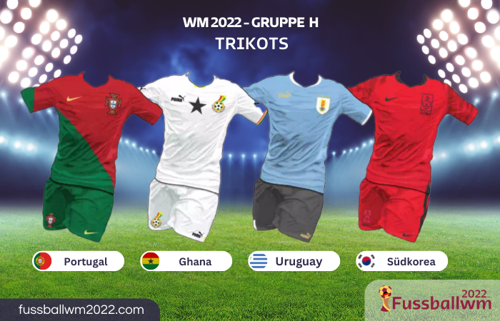 WM 2022 Gruppe H Trikots