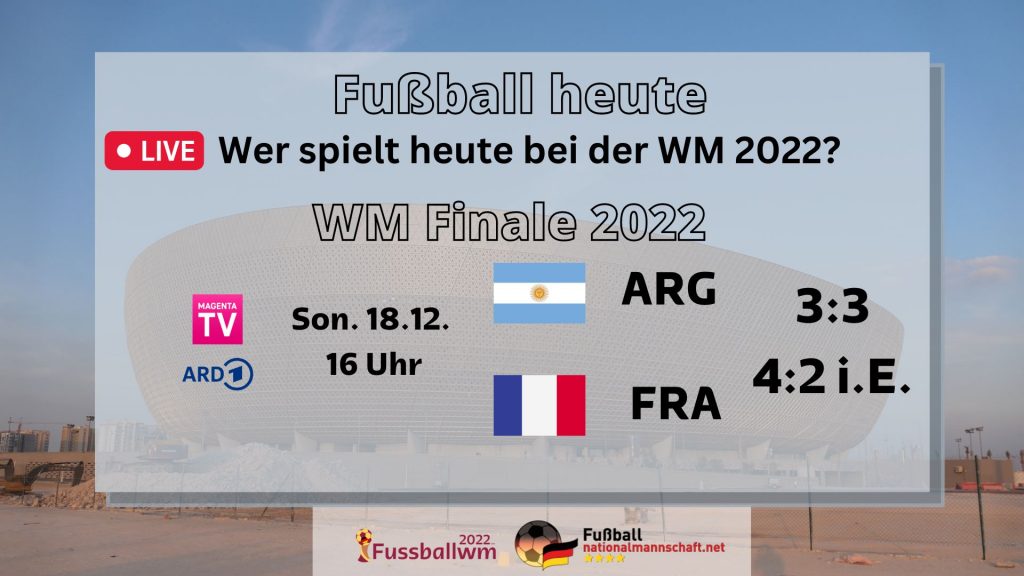 Fußball heute - WM Finale 2022 Argentinien gegen Frankreich - Argentinien wird Weltmeister!