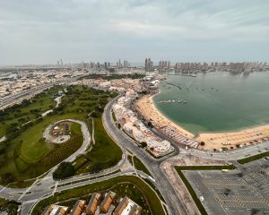 Die Küstenlinie mit den Skyscrapern von Katar (Foto eigene Quelle)
