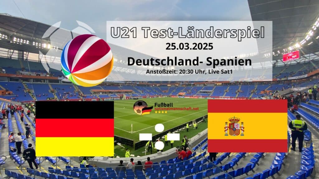 Fußball heute: Aufstellungen Deutschland U21 Nationalmannschaft spielt gegen Spanien