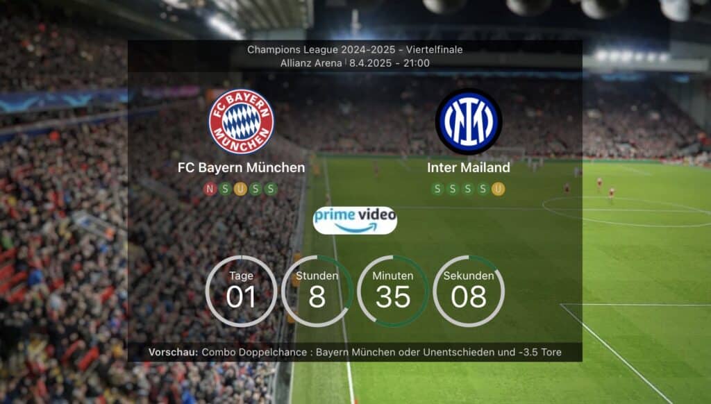 Fußball heute TV live: Wer überträgt FC Bayern - Inter Mailand?