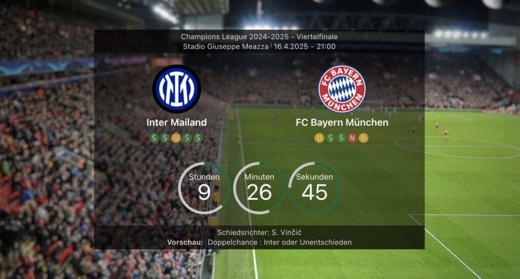 Fußball heute: Wo läuft Inter Mailand gegen FC Bayern live?