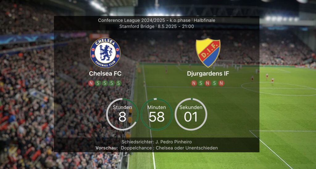Fußball heute RTL+ live: Chelsea gegen Djurgardens in der TV-Übertragung