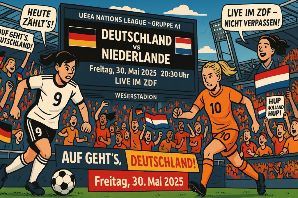 Fußball heute Frauen Länderspiel Deutschland gegen Niederlande im ZDF heute