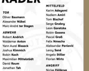 der DFB Kader im Juni 2025