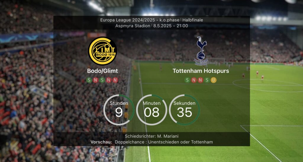 Wer zeigt Bodo Glimt Tottenham in der Europa League?