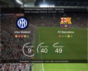 Fußball heute Aufstellungen Inter Mailand gegen FC Barcelona