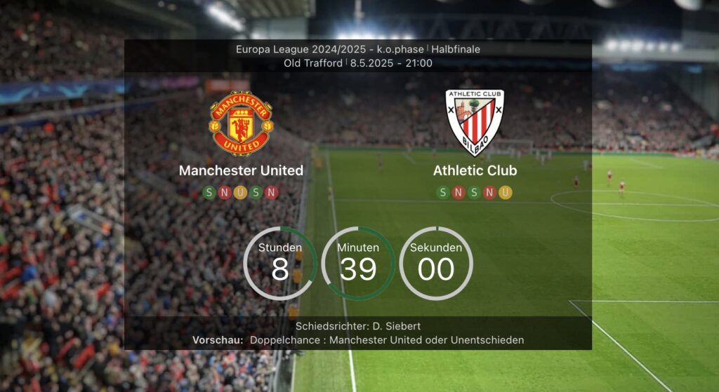 Fußball RTL live heute: Manchester United gegen Athletic Bilbao